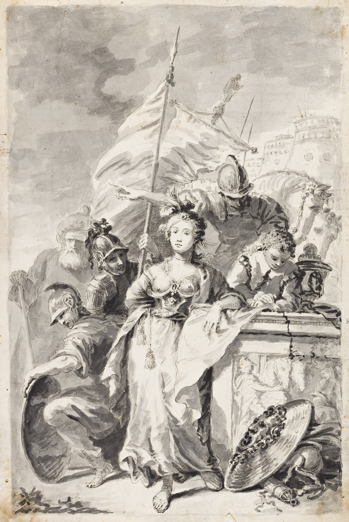 FRANCESCO FONTEBASSO (Venice 1707-1769 Venice) An Allegory of War.
